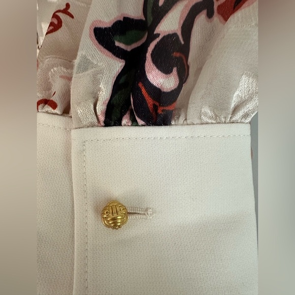 TORY BURCH SILK BURNOUT SHIFT DRESS IN IVORY MOUNTAIN
PAISLEY SZ 00 - Picture 9 of 14